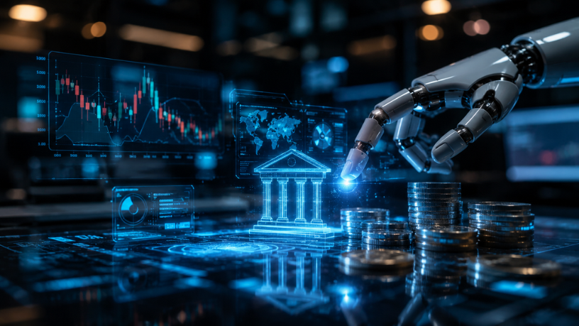 Como a tecnologia está redefinindo as finanças com IA e blockchain